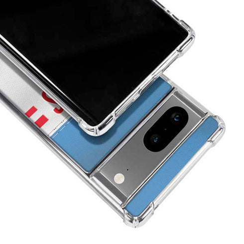 NFL Tennessee Titans White Striped Google Pixel 8 Clear Case